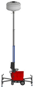 800W LED, Battery powered Eco-friendly Balloon Light Cart