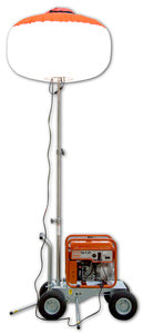 1000W Metal Halide, Diffuser Balloon Light, Cart Mounted w/3-stage mast assembly