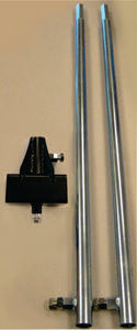 Mounting Plate & 2 Poles - attaches to most vehicle towing hitches to support GloBug Balloon Bags