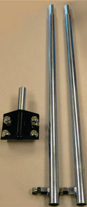 Mounting Plate & 2 Poles - attaches to surface of most equipment to support GloBug Balloon Bags