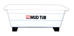 polyethylene tub, 10 cubic foot, steel feet