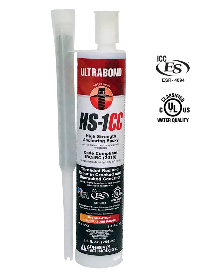 ADHESIVES TECH - 22 oz HS1CC - CARTRIDGE W/ NOZZLE DOUBLE TUBES (12/BOX)