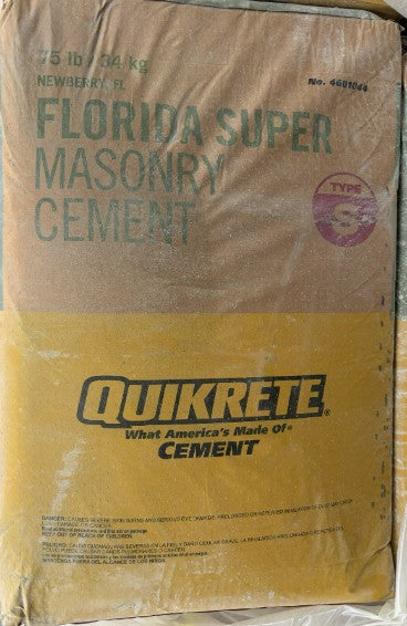 MASONRY CEMENT FLORIDA SUPER S 75 LBS (48 BAGS/PALLET)
