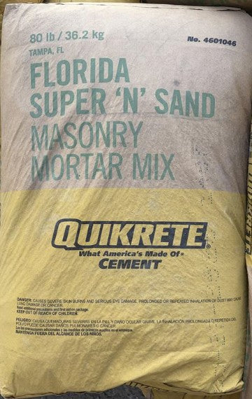 PRE-MIXED MASONRY SUPER N SAND 80LBS (48 BGS/PALLET)